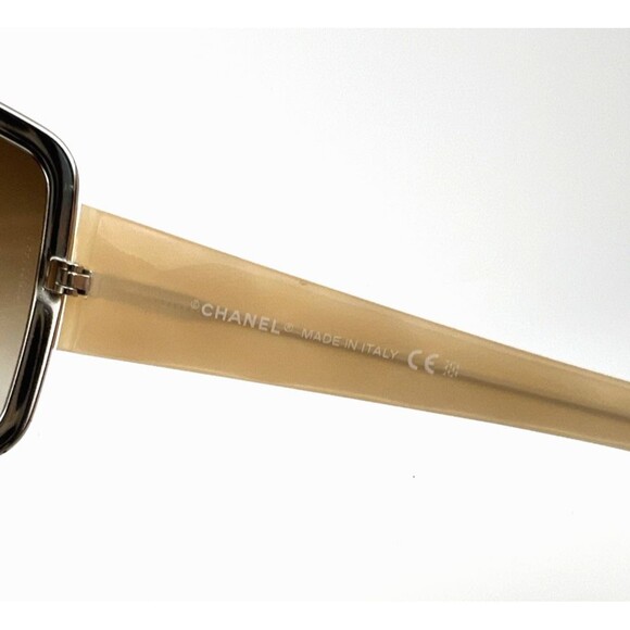 Vintage Chanel Women\'s Shield Sunglasses CHANEL Brown 4126 124/13 120 Authentic main image 4